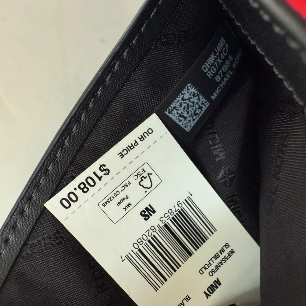 New Michael Kors Andy Slim Billfold Wallet